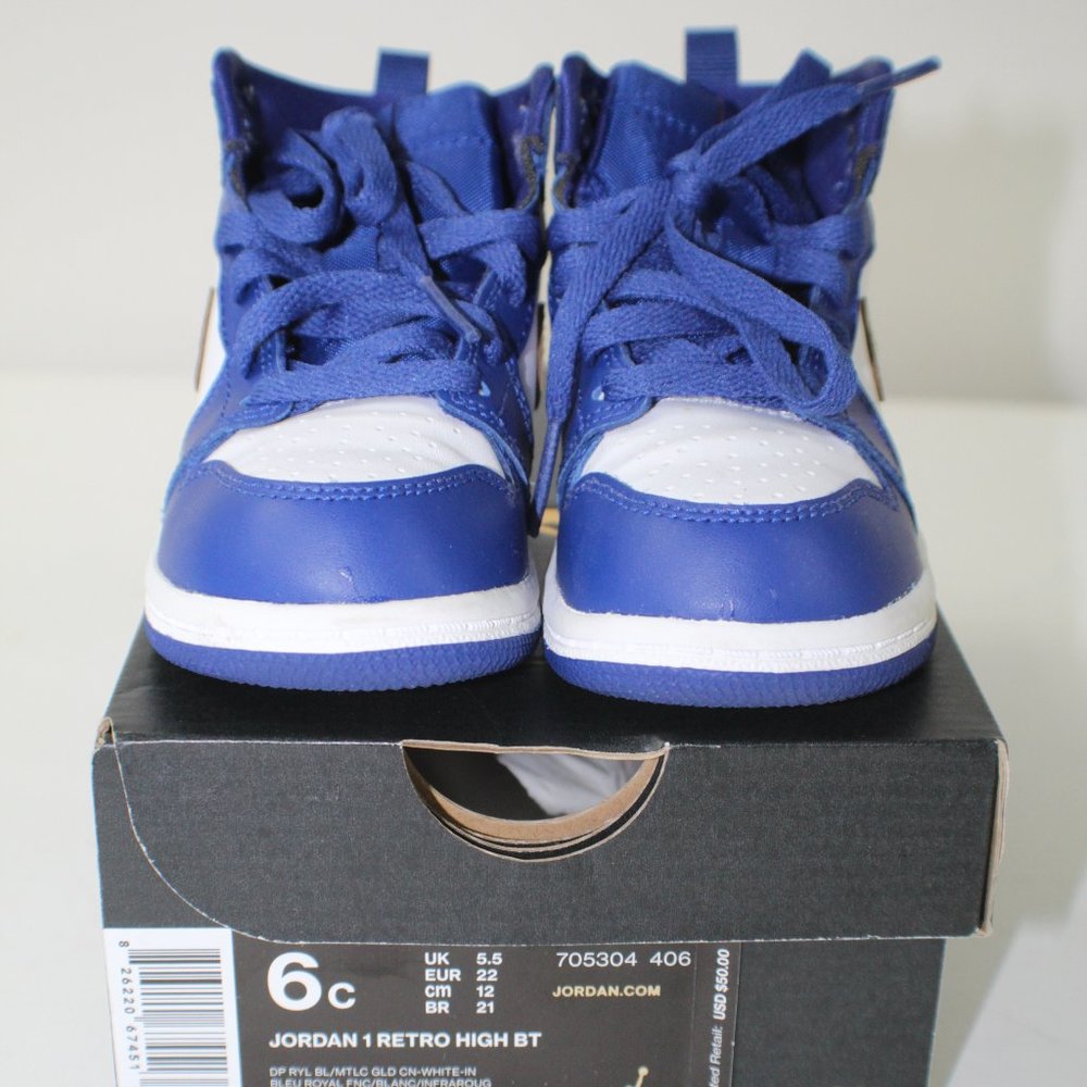 Nike Air Jordan 1 Retro High OG Co. Jp Blue/Gold  705304-406 Size 6C